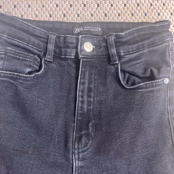 Zara Black Skinny Jeans Size 4 - Picture 2 of 3